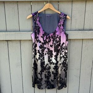 Hale Bob 100% Silk Dress Bohemian Summer Wedding Guest Party Dress Floral Sz M